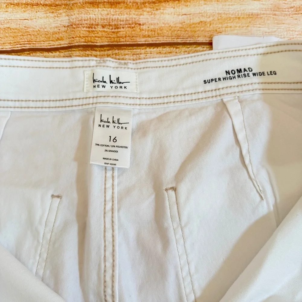 Nicole‎ Miller Jeans Nomad Super High Rise Wide Leg Crop Women Size 16